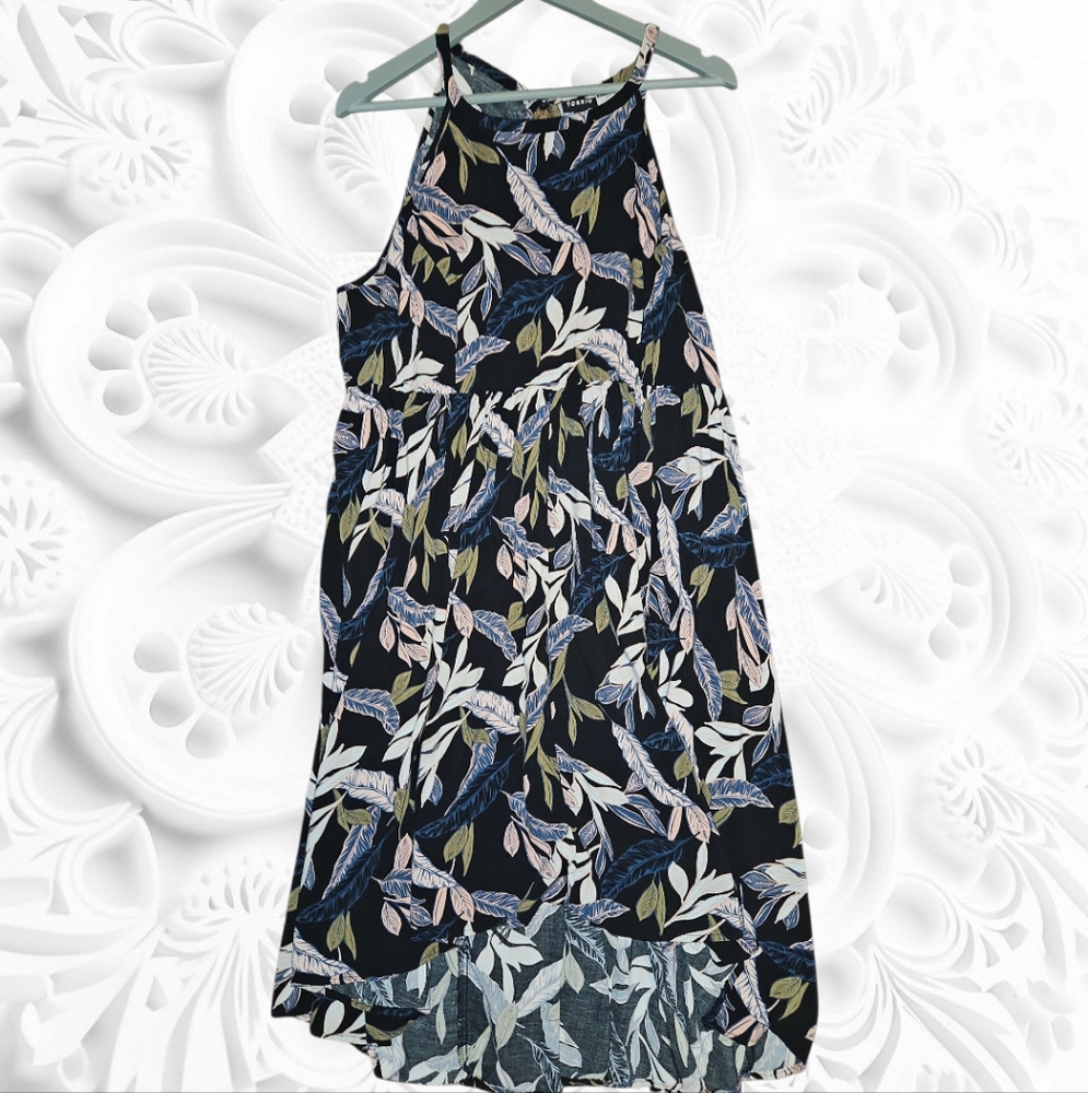 Torrid Black and White High Low Dress